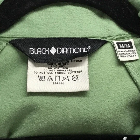 Black Diamond Jacket Womens Medium Green Full Zip Outdoor Fleece Lined Pockets - Picture 10 of 11